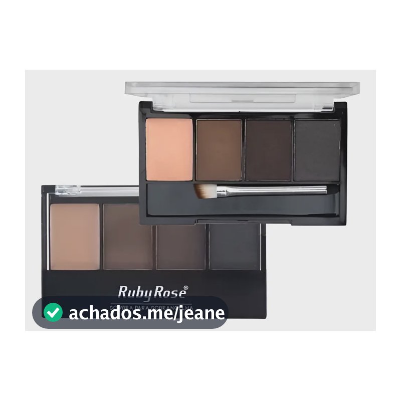 Trio De Sombra 3 Tonalidades Para Sobrancelha Com Primer Ruby Rose