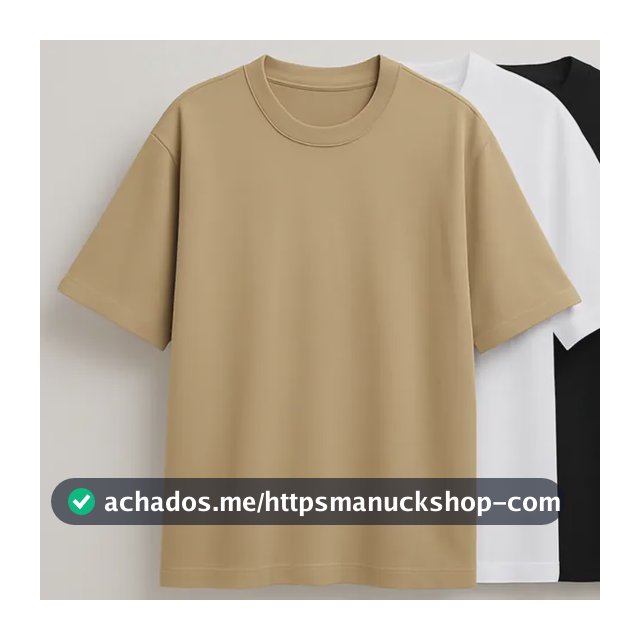 Kit 3 Oversized Masculina Stretwear Básica Lisa Premium