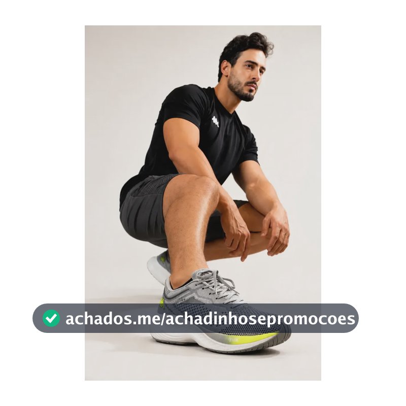 Tênis Kappa Pulse Evo Masculino Feminino Cinza-amarelo Limão 40