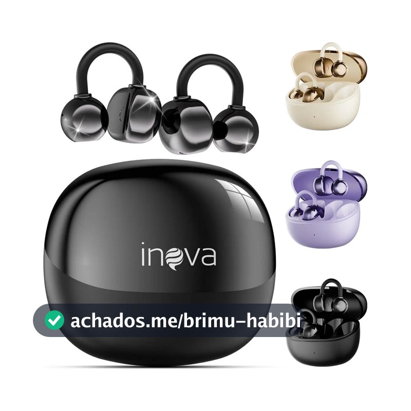 Fone de Ouvido Basike Clip-ear Bluetooth Sem Fio para Esportes e Academia com Microfone