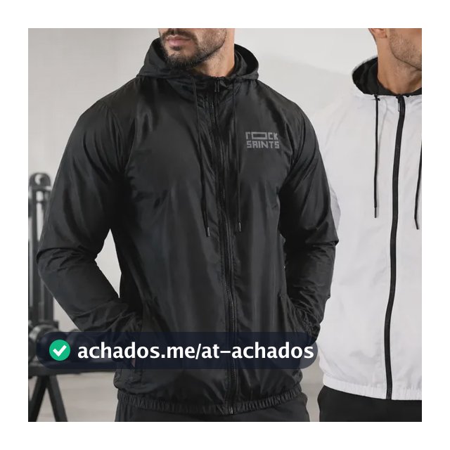 Kit 2 Jaquetas Corta Vento Rock Saints Liso Com Capuz