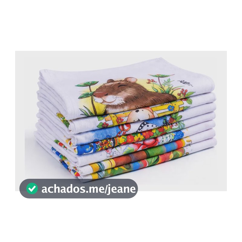 Kit 15 Pano De Prato Premium Estampado Extra Grande 83x43cm Branco Estampas Sortidas
