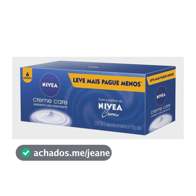 NIVEA Kit Sabonete em Barra Creme Care 90g (6 unidades)