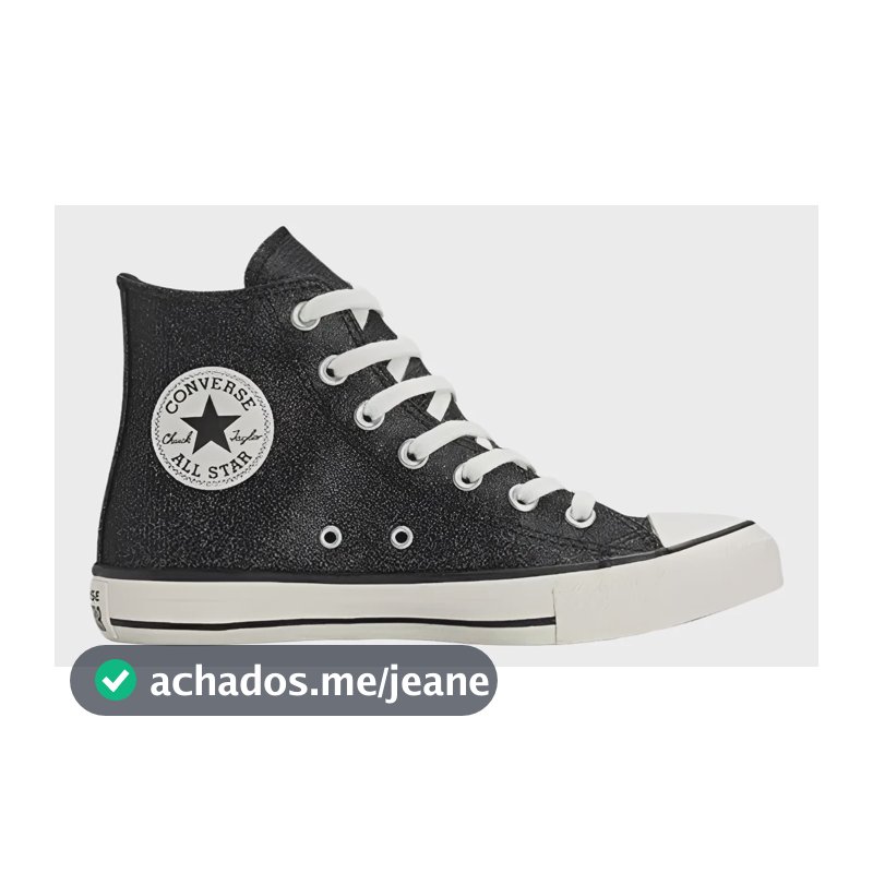 Tênis Chuck Taylor All Star Shine Cano Alto Preto Brilhoso Preto 38