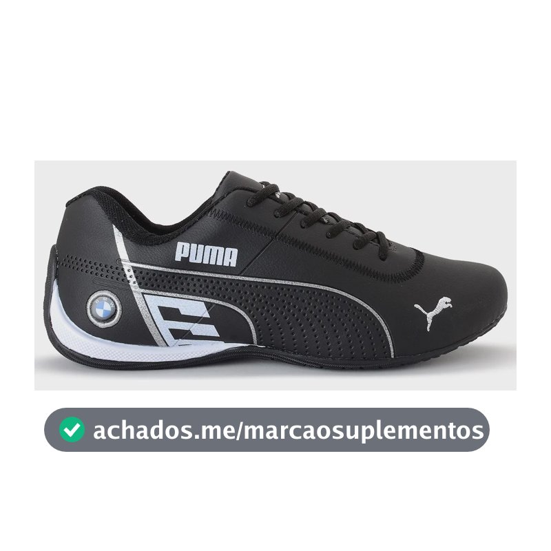 Tênis Puma Bmw Masculino Motorsport Casual Confortável Leve Preto/branco 41