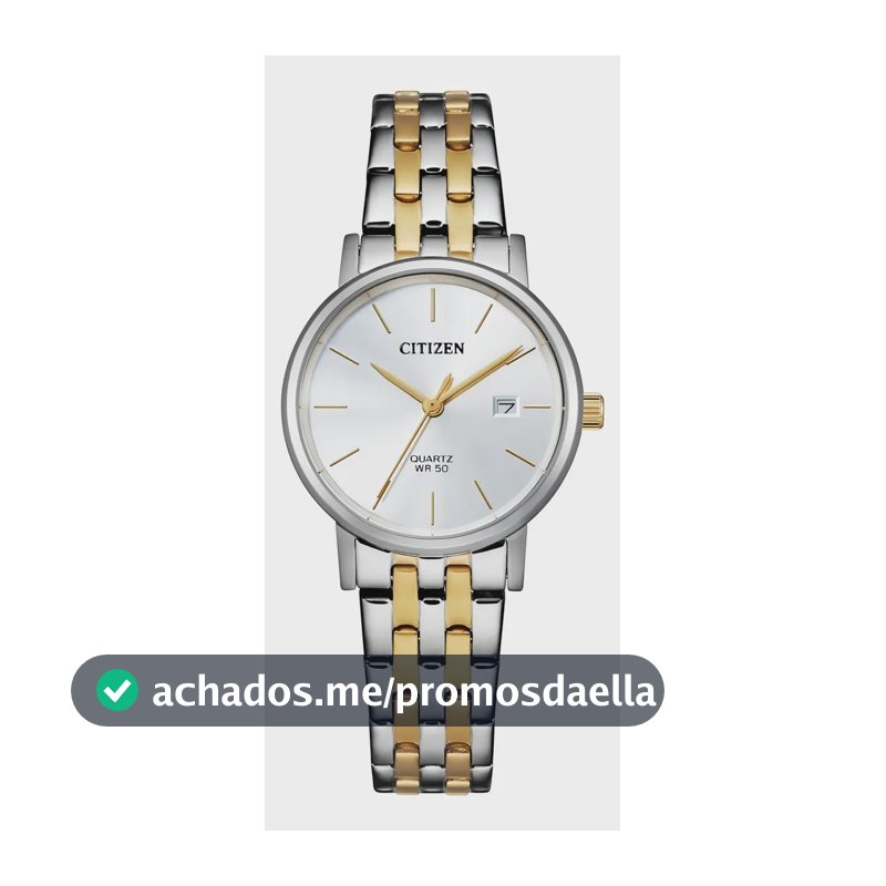 Vestido feminino Citizen Silver Dial EU6094-53a... Cor da pulseira Dcmstore: prata/ouro, cor da moldura, cor de fundo prateada, prata