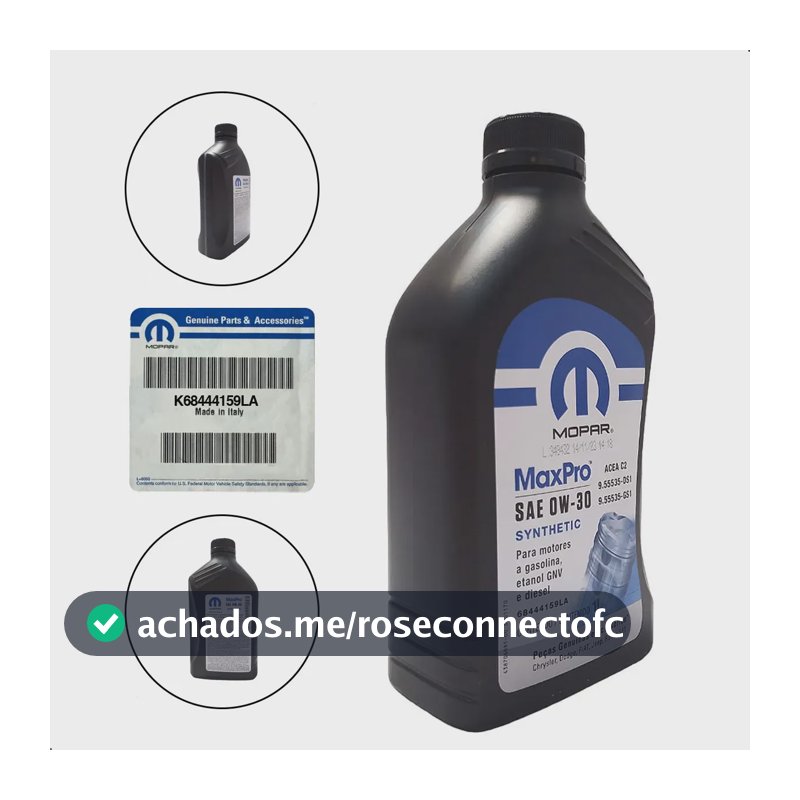 Óleo De Motor Sintético 0w30 Fiat K68444159la