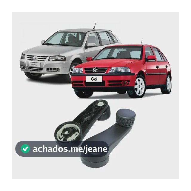 Par Manivela Preta Vidro Gol Saveiro G2 G3 G4 G5 G6 Polo Fox Preto