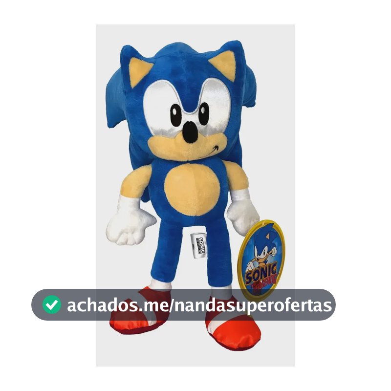 Pelúcia Sonic 33 Cm - Candide Cor Azul