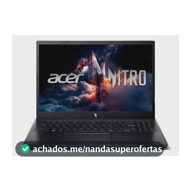 Notebook Gamer Acer Nitro V15 com Intel Core i5-13420H, 8GB RAM e RTX 4050 de 6GB, SSD 512GB e Tela de 15.6" Full HD 165Hz