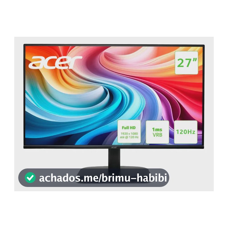 Monitor Gamer Acer EK271 GBI de 27" Full HD IPS 120Hz