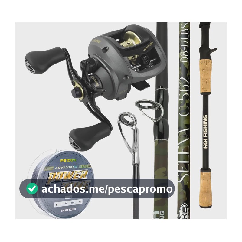 Carretilha Ventura Vt-10 + Vara Selena 1.68 Grafite Tubular Direita