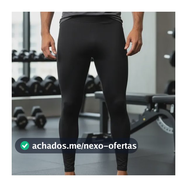 Calça Masculina Térmica Segunda Pele Proteção Uv Esporte