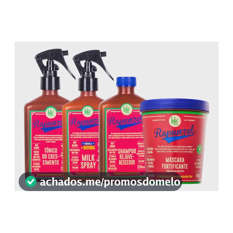Lola Rapunzel Kit Completo Cronograma de Crescimento