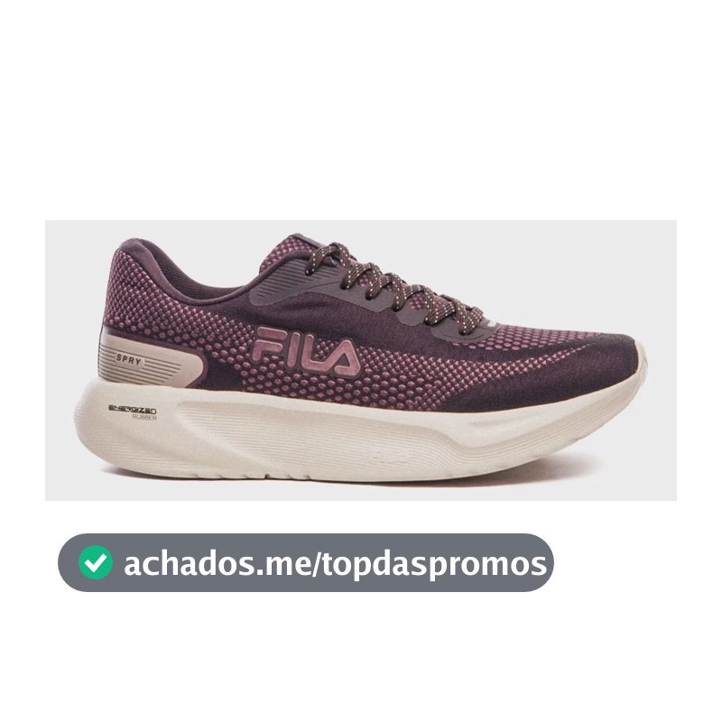 Tênis Fila Spry Feminino Original Academia Confortável Marrom Dark/vinho/castanho Claro 38 Br