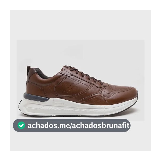 Democrata Tênis Denim Brad Ultra Light Marrom