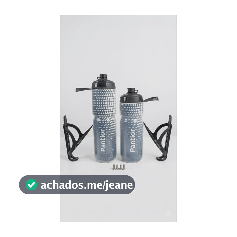 Kit Hidratação 2 Garrafa Térmica + 2 Suporte Bike  Preto