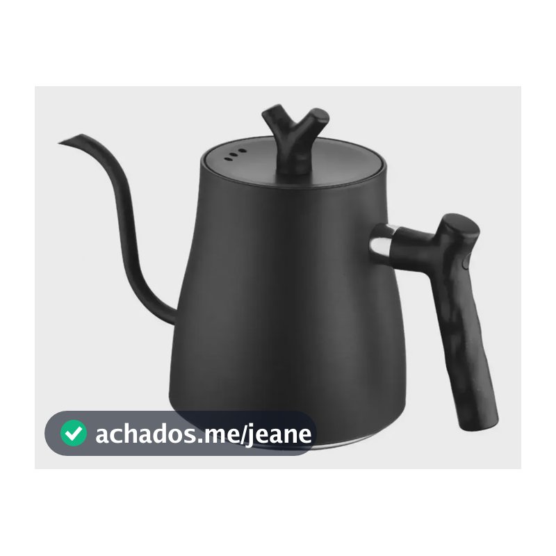 Chaleira Inox Bico De Ganso Jarra Pitcher Barista 1.5l Preto