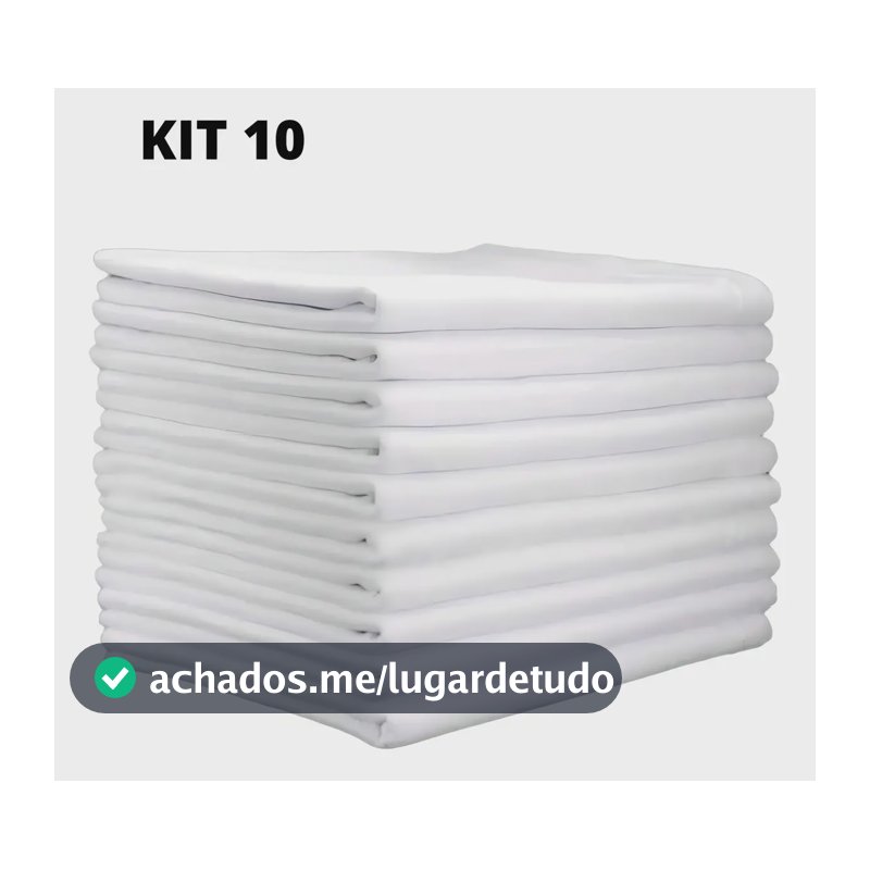 Kit 10 Panos de Prato Leoa Pé de Galinha 66 cm x 41 cm