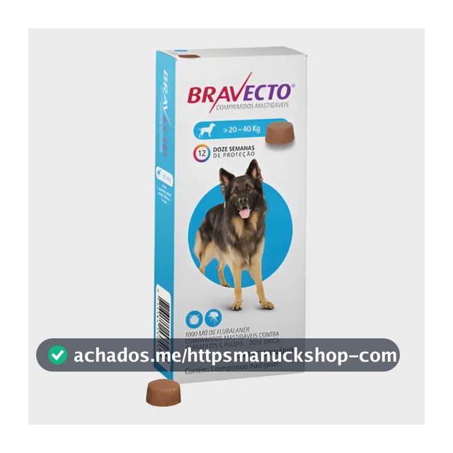 Bravecto Comprimido 20 A 40kg Para Cães - 1 Unidade