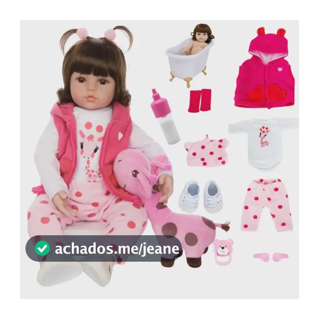 Adora Bebê Reborn Bonecas Realista De Silicone Menina 48 Cm