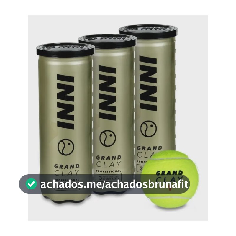 Bolas De Tênis Inni Grand Clay - Pack Com 3 Tubos Amarelo