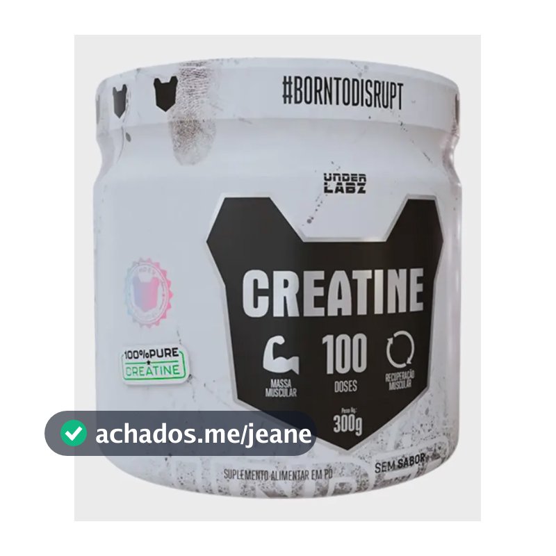 Creatina Monohidratada Under Labz 300g Para Atletas de Alta Performance