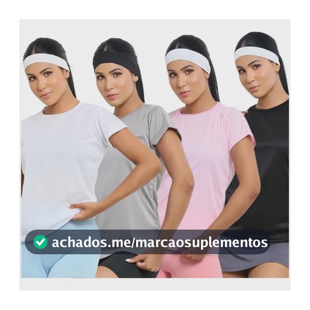 Kit 4 Blusas Feminina Fitness Dry Fit Camiseta Academia Moda