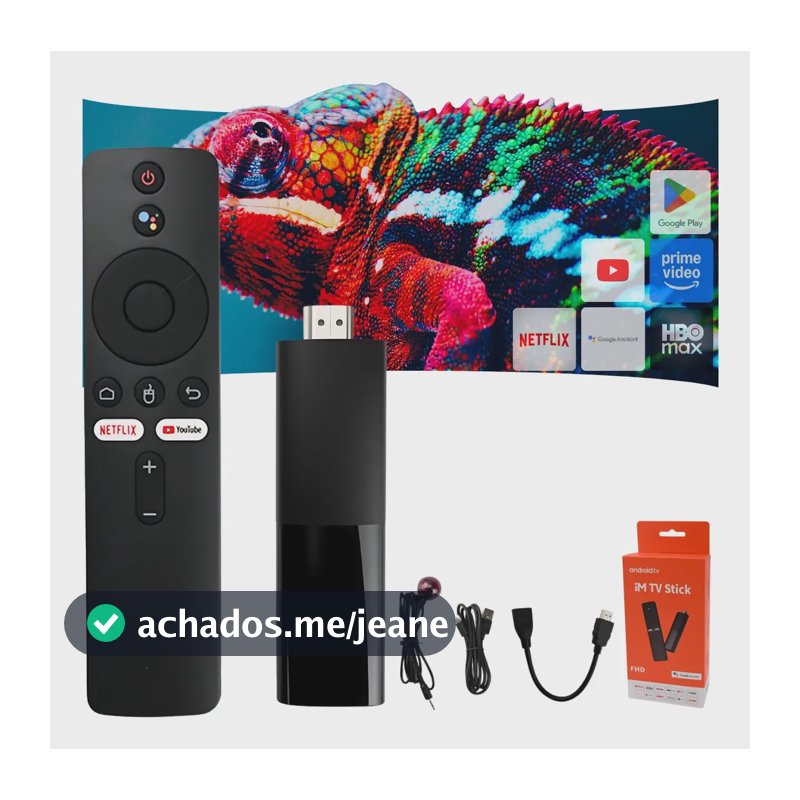 Tv Smart Android Stick 4k Ultra Hd Wifi Streamer Musica Preto Padrão