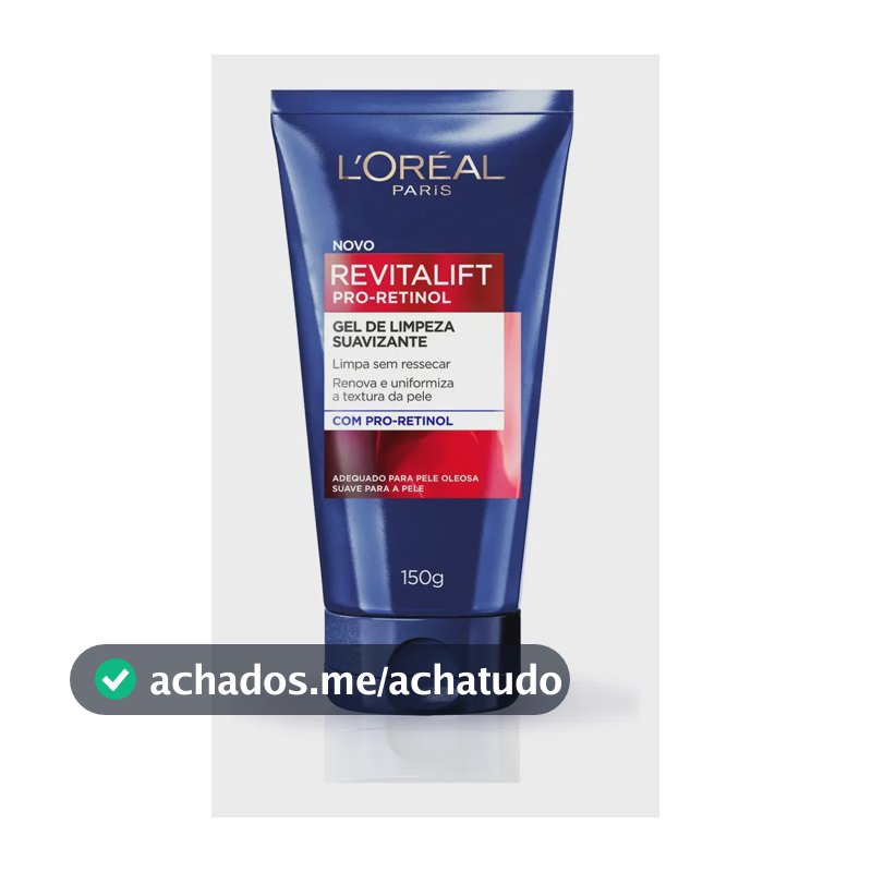 L'Oréal Paris Gel de Limpeza Facial Suavizante com Pro-Retinol Revitalift, 150g