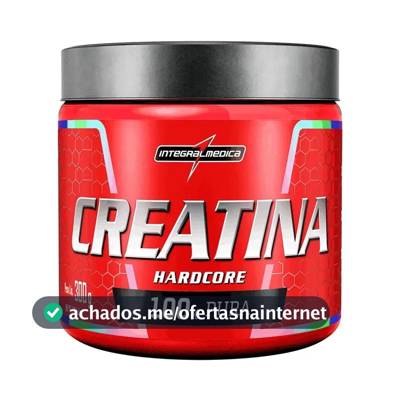 Creatina Integralmédica Monohidratada Hardcore em pó Sem sabor x 300g