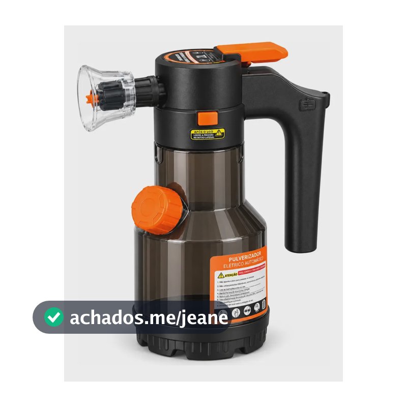 Pulverizador Elétrico Espuma Alta Pressão Jato Automático Preto