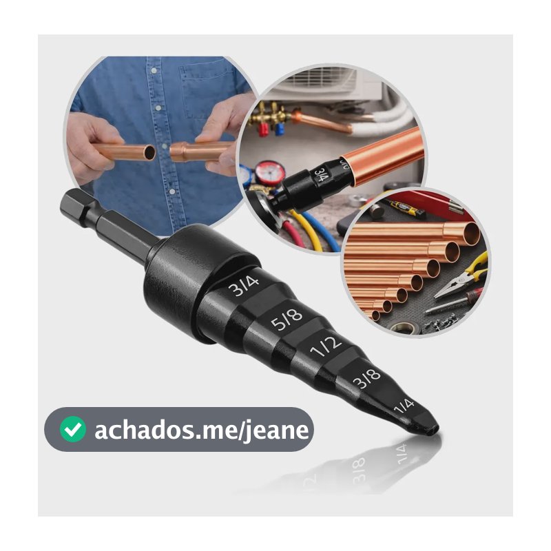 Haste Flangeador Escalonado Alargador Broca 1/4 Até 3/4 Pol