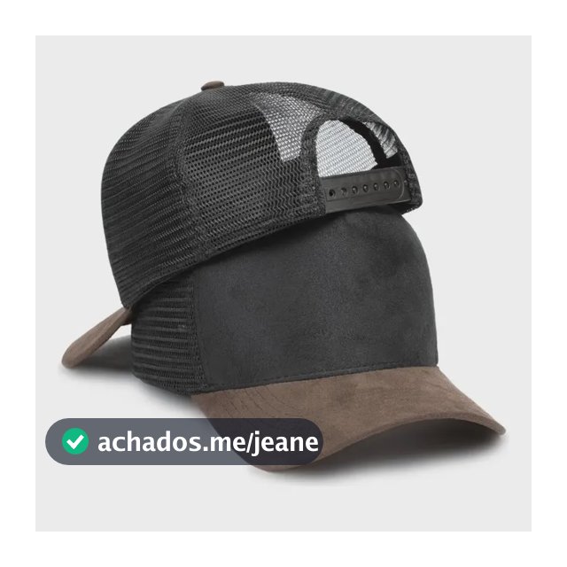 Boné Trucker Young Preto Marrom Aba Curva Camurça Tamanho 58cm Ajustável
