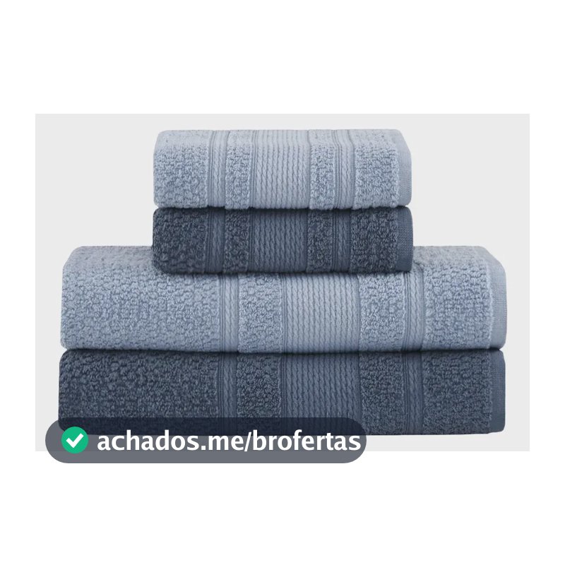 Jogo De Toalhas Buddemeyer Bella Extra Soft Banho 4 Peças Azul Claro/azul Marinho