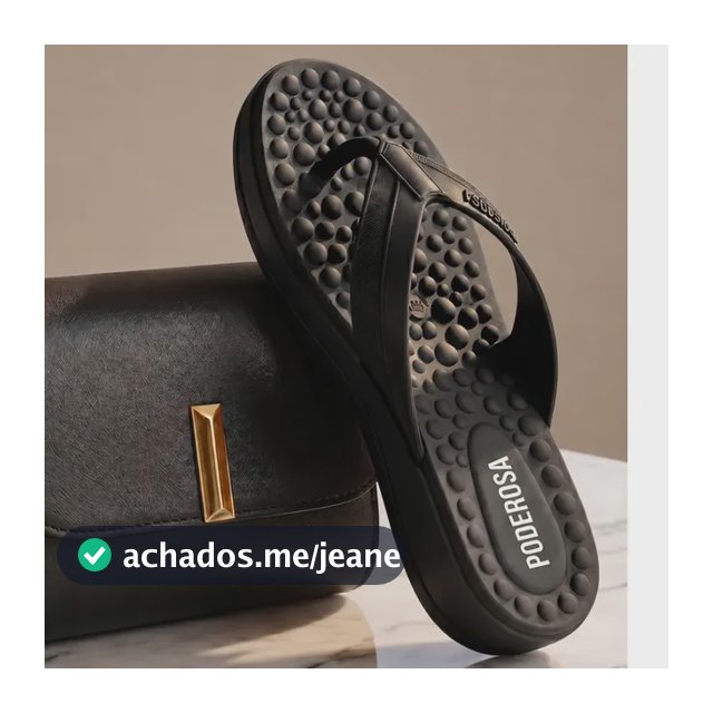 Kit Chinelo Feminino Rasteirinha Poderosa +bolsa Transversal Preto/preto Florido 36 Br
