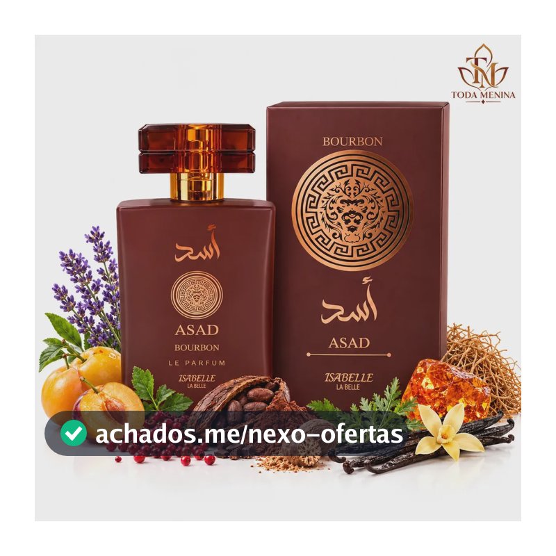 Perfume Asad Bourbon 100ml Isabelle La Belle - Masculino Amadeirado Especiado Quente Homem