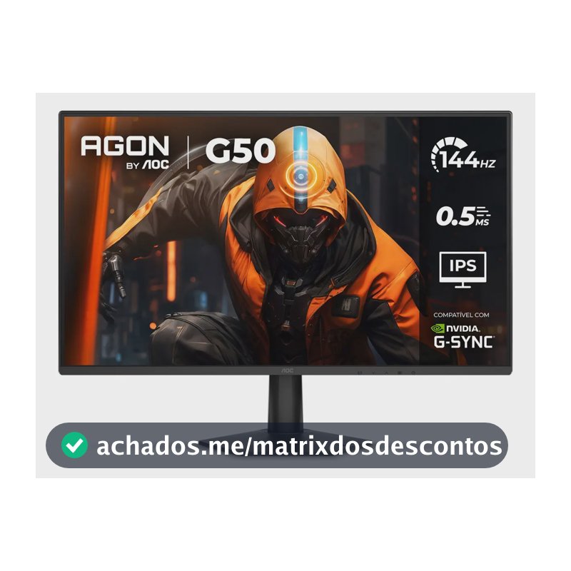 Monitor Gamer AOC AGON G50 27" 144Hz 0,5ms IPS HDR10 G-SYNC 27G50F