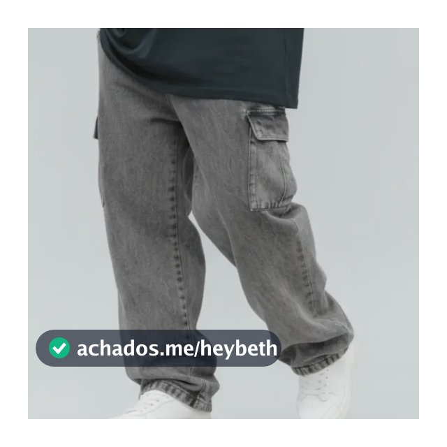 Calça Jeans Cargo Masculina Streetwear Preta Mescla 34 Ao 44