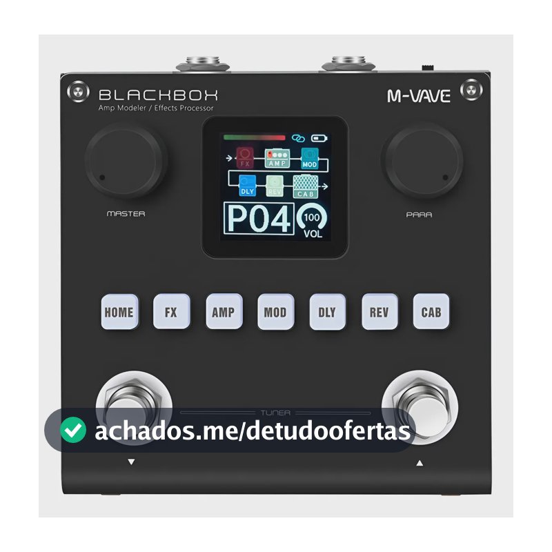 Pedal Multiefeitos M-vave Blackbox Pedal Delay De Guitarra Preto