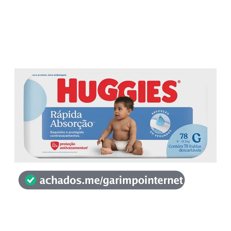 Huggies Tripla Proteção Fralda g 78 Unidades