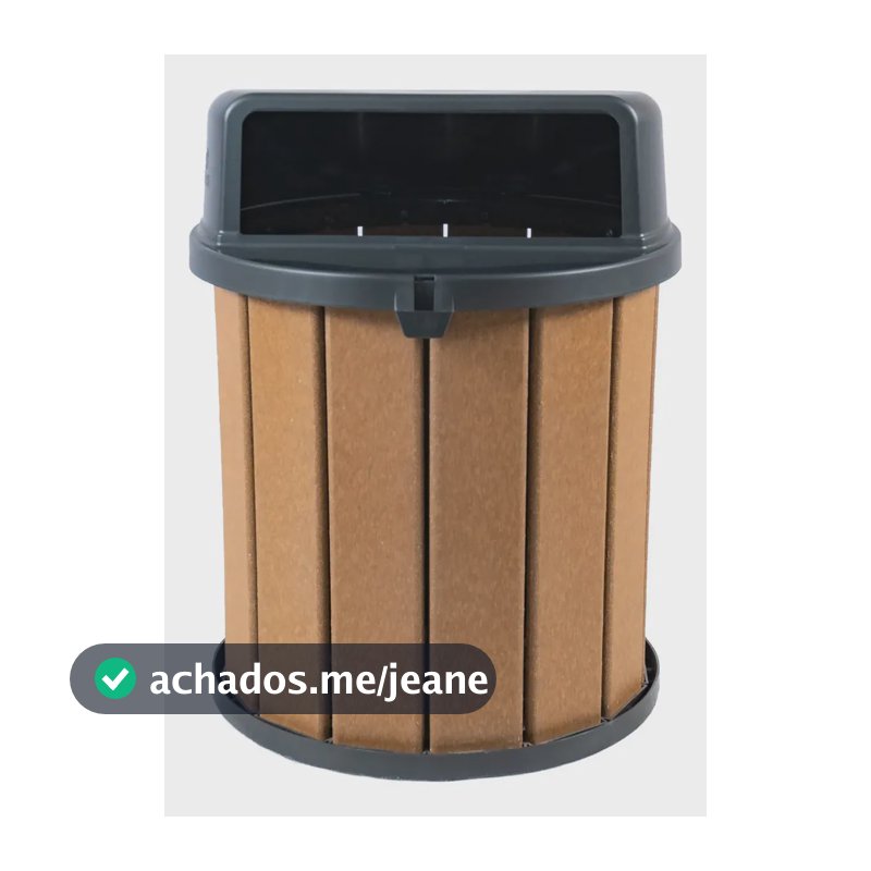 Lixeira Coletora Ecológica MBS 75L Madeira Plástica Reciclada