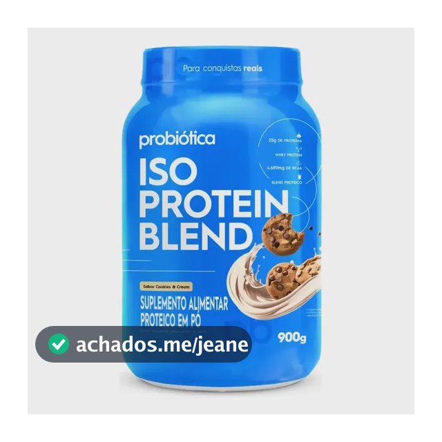 Whey protein Probiótica Iso Blend em pó sabor Cookies and cream x 900g