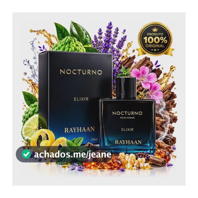 Perfume Rayhaan Nocturno Elixir Edp Masculino 100ml