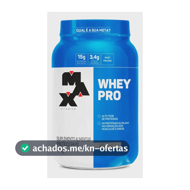 Proteína Max Titanium Whey Pro Concetrado em pó sabor Baunilha x 1kg