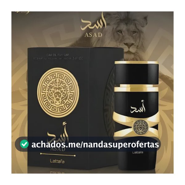 Perfume Asad Black Lattafa Masculino Árabe 100ml