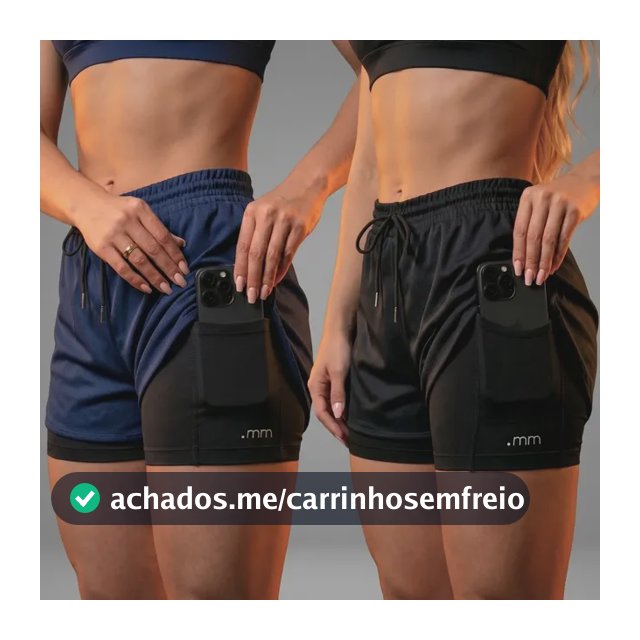 Kit 2 Short Duplo Compressão Fitness Bermuda Treino Feminino