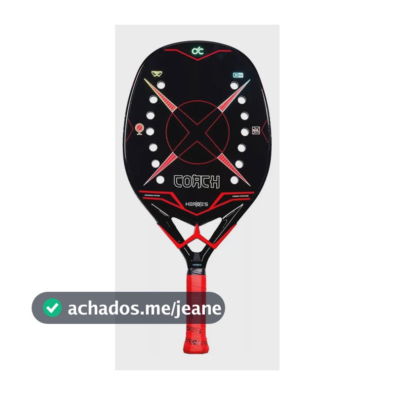Raquete De Beach Tennis Heroes Coach - 2025 Cor Preto