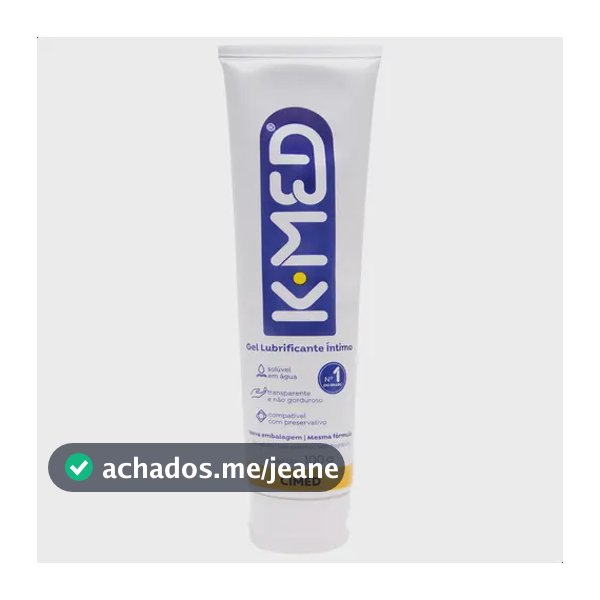 Gel Lubrificante Íntimo 100g K-med Base D'água Conforto Amor Sabor Neutro