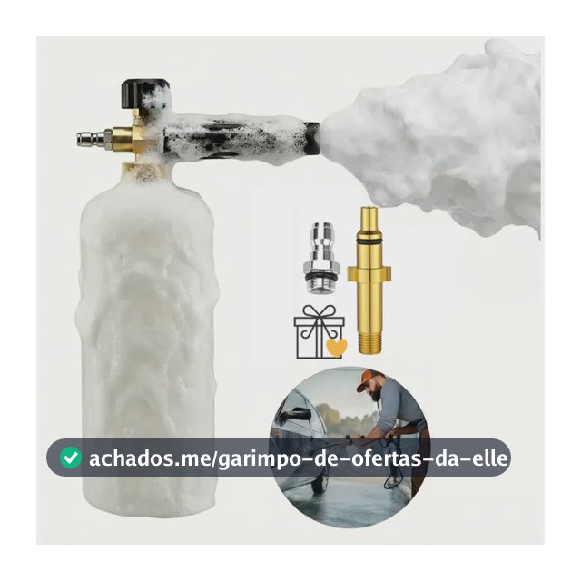 1l Snow Foam Canhão De Espuma Wap Com Rápida 1/4+14mm Engate Branco